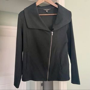 Banana Republic knit moto jacket asymmetrical zip with pockets